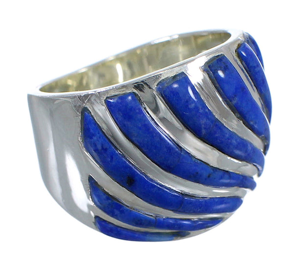 Authentic Sterling Silver Lapis Ring Size 6 RX92182